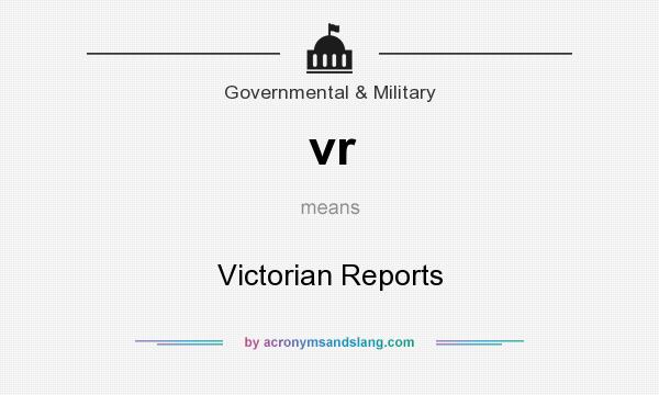 What does vr mean? It stands for Victorian Reports