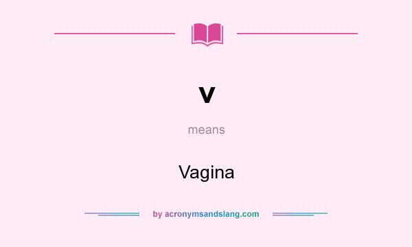 What does v mean? It stands for Vagina