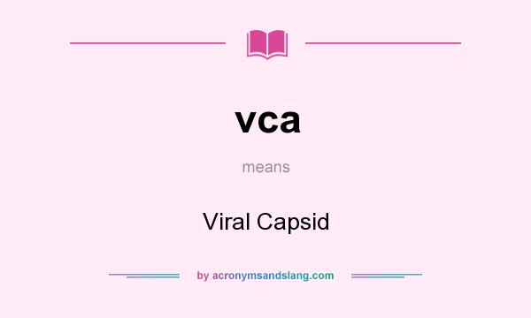 What does vca mean? It stands for Viral Capsid