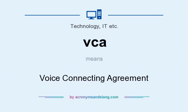 What does vca mean? It stands for Voice Connecting Agreement