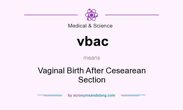 What does vbac mean? It stands for Vaginal Birth After Cesearean Section