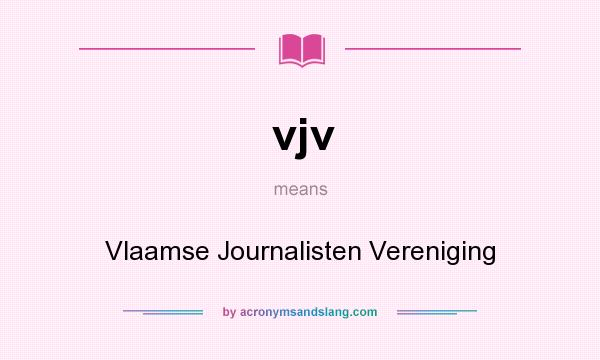 What does vjv mean? It stands for Vlaamse Journalisten Vereniging