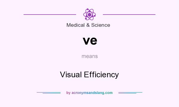 What does ve mean? It stands for Visual Efficiency