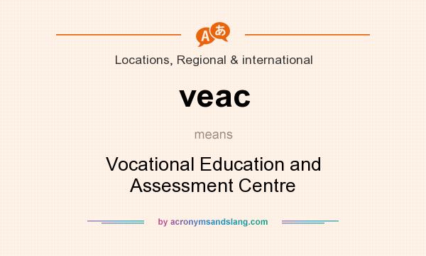 What does veac mean? It stands for Vocational Education and Assessment Centre