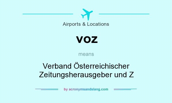 What does voz mean? It stands for Verband Österreichischer Zeitungsherausgeber und Z