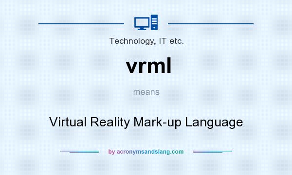 What does vrml mean? It stands for Virtual Reality Mark-up Language