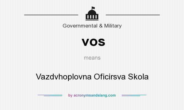 What does vos mean? It stands for Vazdvhoplovna Oficirsva Skola