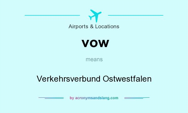 What does vow mean? It stands for Verkehrsverbund Ostwestfalen