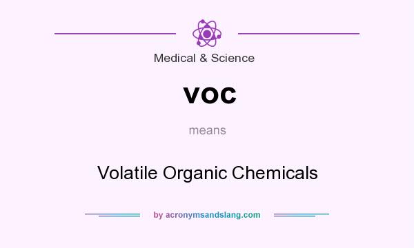 What does voc mean? It stands for Volatile Organic Chemicals