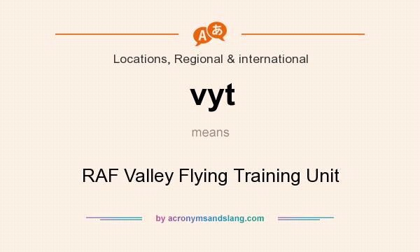 What does vyt mean? It stands for RAF Valley Flying Training Unit