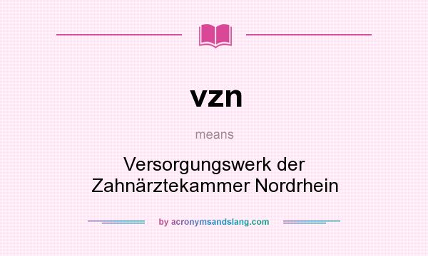 What does vzn mean? It stands for Versorgungswerk der Zahnärztekammer Nordrhein