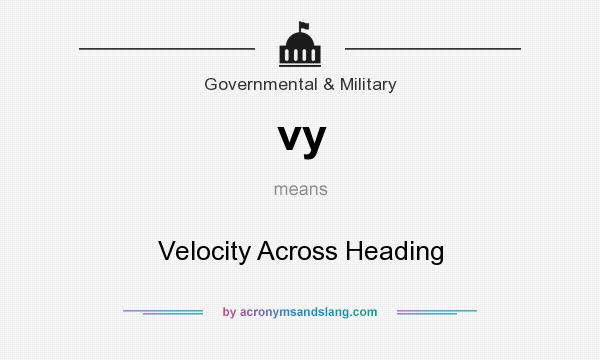 What does vy mean? It stands for Velocity Across Heading