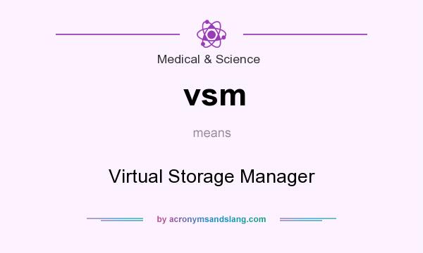 What does vsm mean? It stands for Virtual Storage Manager