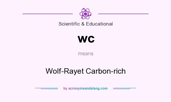What does wc mean? It stands for Wolf-Rayet Carbon-rich