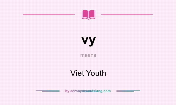 What does vy mean? It stands for Viet Youth