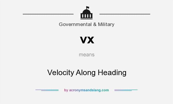 What does vx mean? It stands for Velocity Along Heading