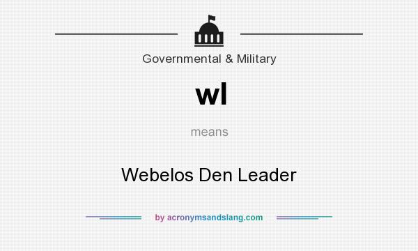What does wl mean? It stands for Webelos Den Leader