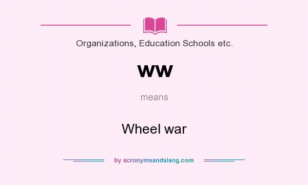 What does ww mean? It stands for Wheel war