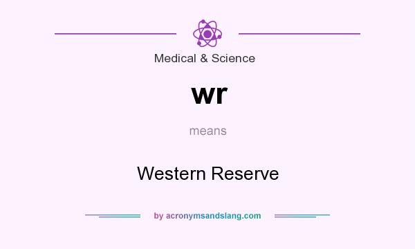 What does wr mean? It stands for Western Reserve