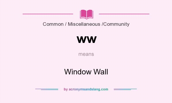 What does ww mean? It stands for Window Wall