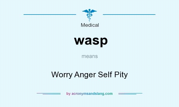 What does wasp mean? It stands for Worry Anger Self Pity