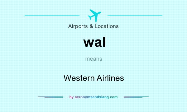What does wal mean? It stands for Western Airlines