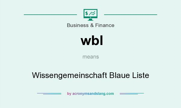 What does wbl mean? It stands for Wissengemeinschaft Blaue Liste