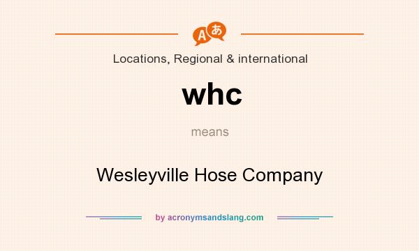 What does whc mean? It stands for Wesleyville Hose Company