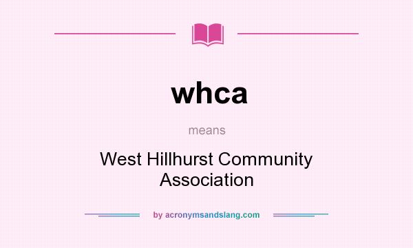 What does whca mean? It stands for West Hillhurst Community Association