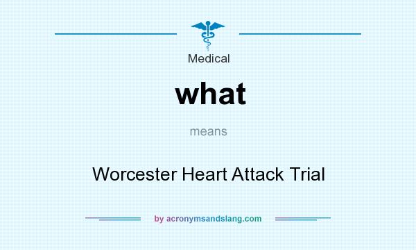 What does what mean? It stands for Worcester Heart Attack Trial