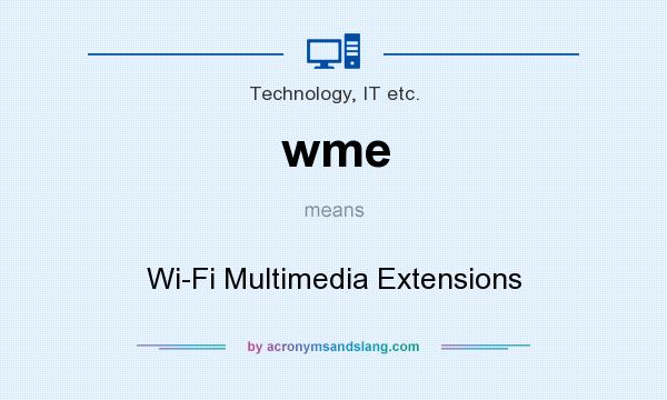 What does wme mean? It stands for Wi-Fi Multimedia Extensions