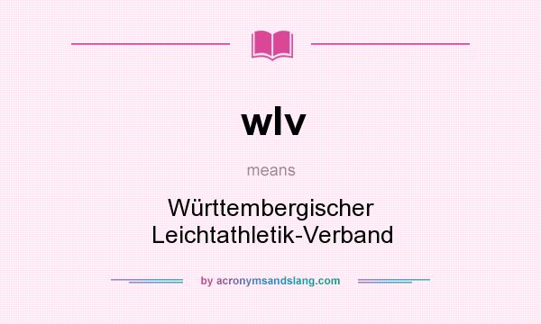 What does wlv mean? It stands for Württembergischer Leichtathletik-Verband