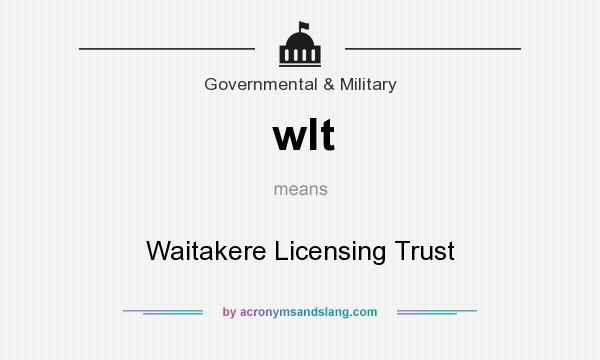 What does wlt mean? It stands for Waitakere Licensing Trust