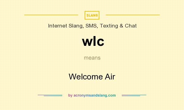 Wlc Welcome Air In Internet Slang SMS Texting Chat By 