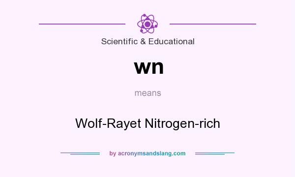 What does wn mean? It stands for Wolf-Rayet Nitrogen-rich