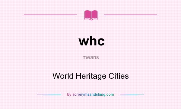 What does whc mean? It stands for World Heritage Cities