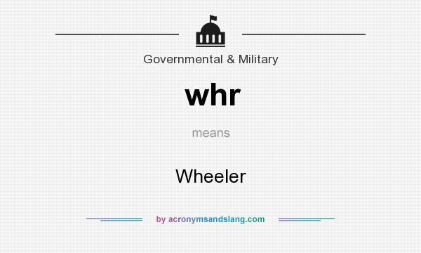 What does whr mean? It stands for Wheeler
