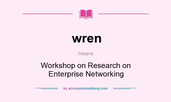 What does wren mean? It stands for Workshop on Research on Enterprise Networking