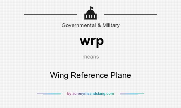 What does wrp mean? It stands for Wing Reference Plane
