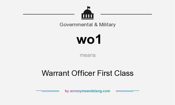 What does wo1 mean? It stands for Warrant Officer First Class