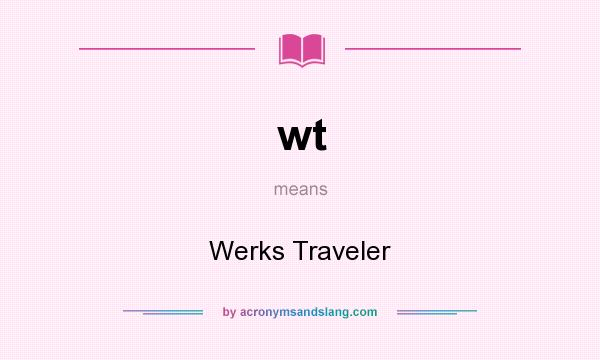 What does wt mean? It stands for Werks Traveler