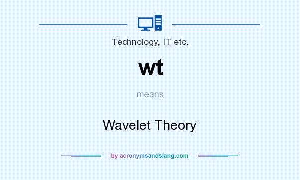 What does wt mean? It stands for Wavelet Theory