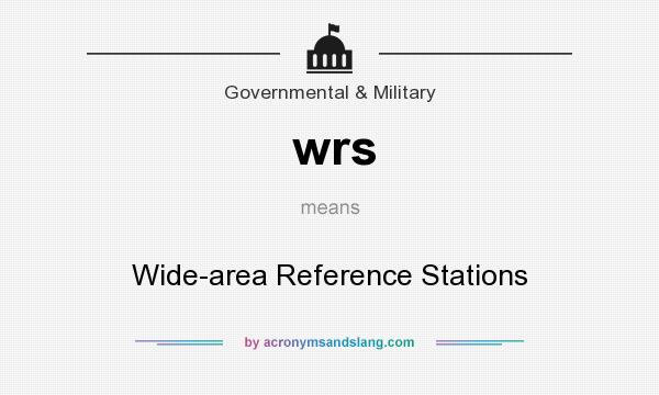 What does wrs mean? It stands for Wide-area Reference Stations