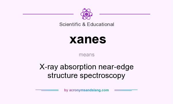What does xanes mean? It stands for X-ray absorption near-edge structure spectroscopy