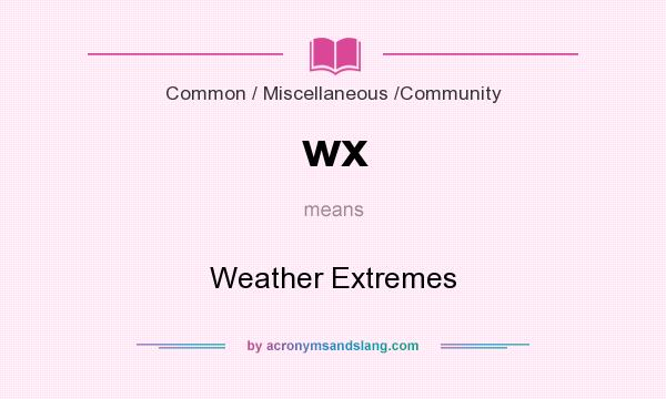 What does wx mean? It stands for Weather Extremes