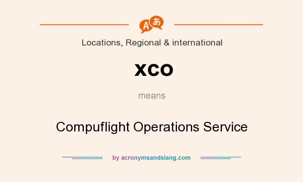 What does xco mean? It stands for Compuflight Operations Service