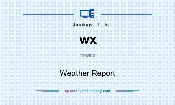 What does wx mean? It stands for Weather Report