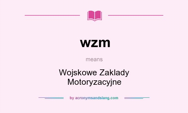 What does wzm mean? It stands for Wojskowe Zaklady Motoryzacyjne