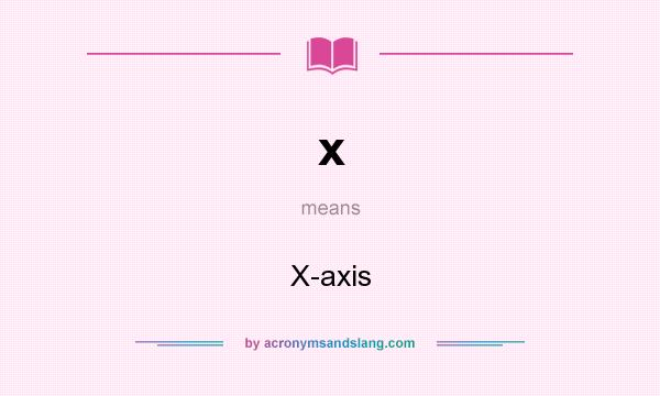 What does x mean? It stands for X-axis