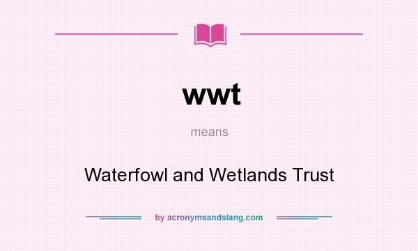 What does wwt mean? It stands for Waterfowl and Wetlands Trust